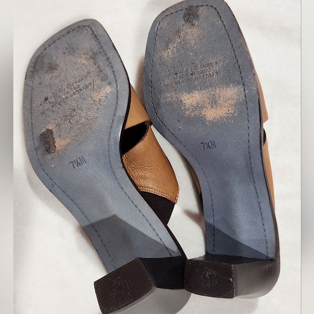 Donald J Pliner Vicky Camel Nappa Leather Slide-In Sandals, Size 7.5 - Picture 8 of 11